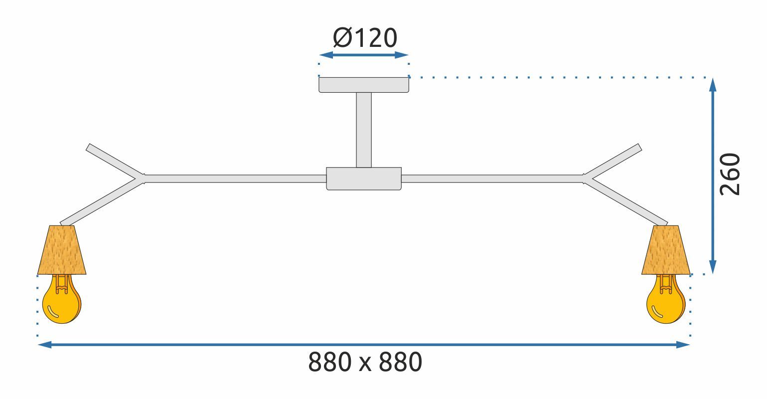 Lampada Da Soffitto Scandinavo Metallico APP694-5C
