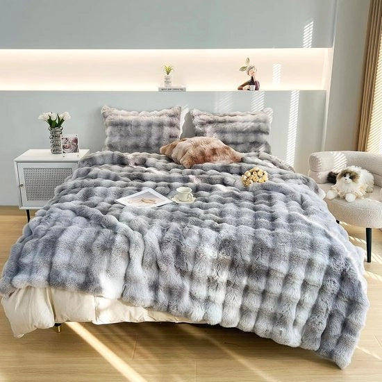 Piumino soffice - Piuma imitazione coniglio, piumino soffice per divano, letto e poltrona (180x230cm), 1200 gsm, peso 1200g