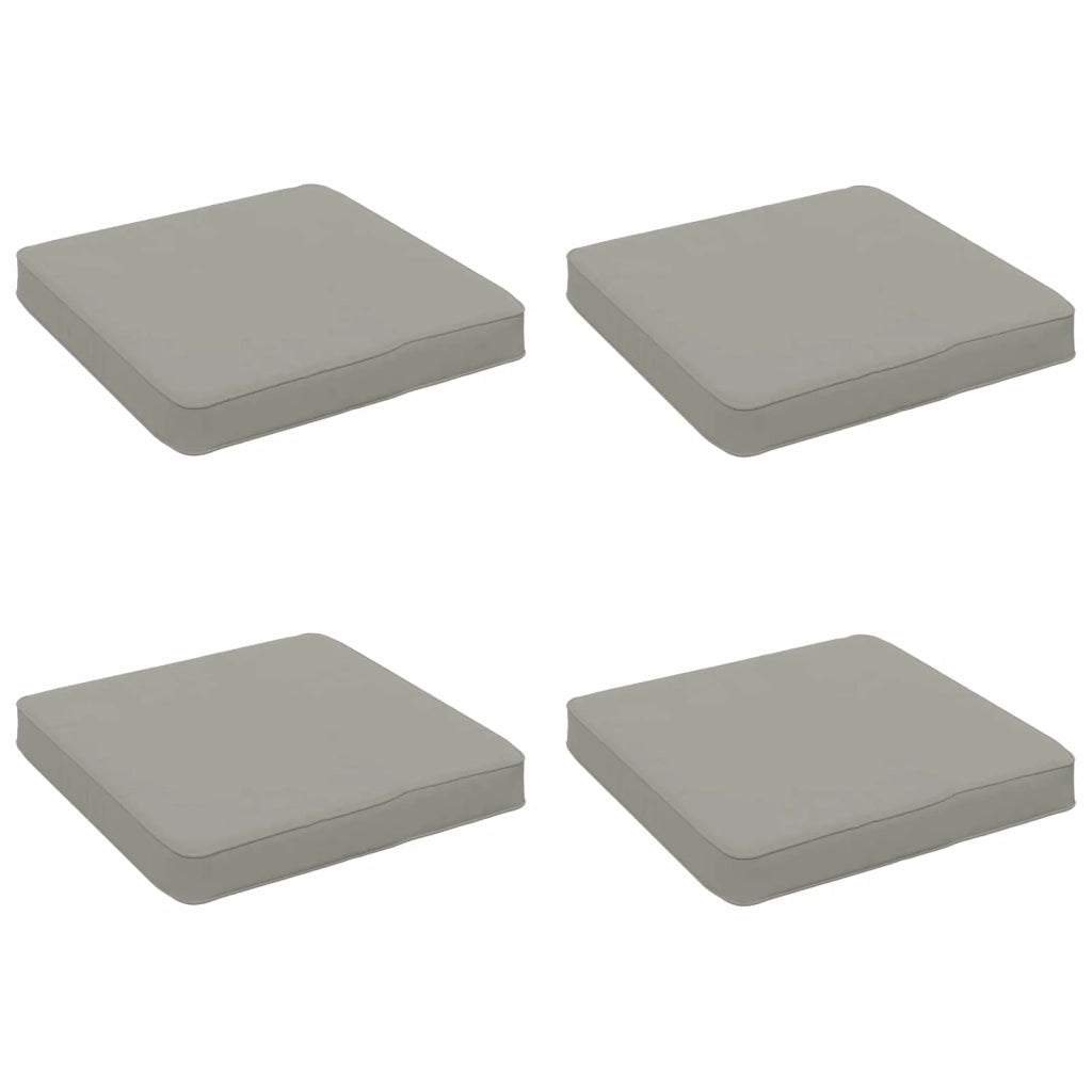 Cuscini per Sedia in 4 Pezzi VUGHT 4 pcs 100% Poliestere Grigio 946286