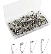 Set di Spille di Sicurezza da 50 - Spille d'Argento - Blocco di Ritorno - Chiusura a Broche - Fai da Te - Diversi Diametri - Broches