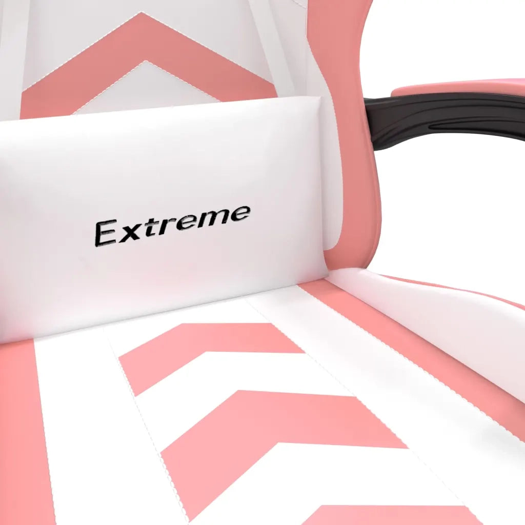 Sedia da Gaming | Sedia da e-sports Bianco e Rosa in Similpelle