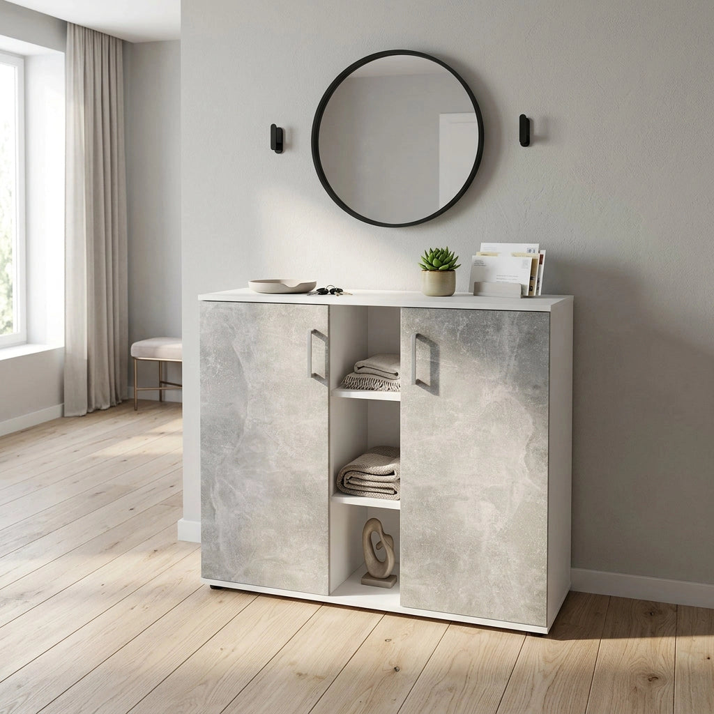 Mobile Ingresso Moderno in Legno Composito cm 102x35x87 - ZANDER