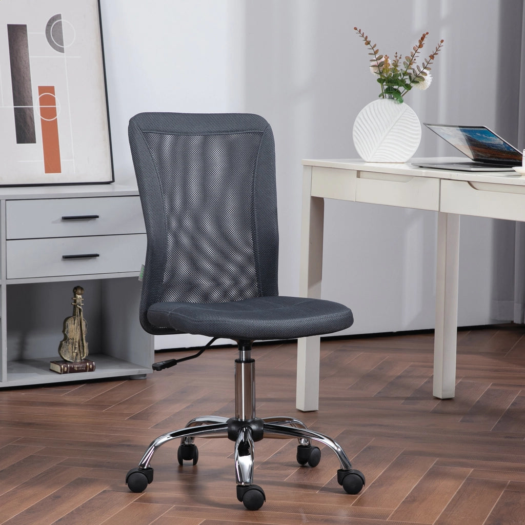 Sedia da ufficio ergonomica ¨C zephmum ¨C grigio scuro con struttura in metallo