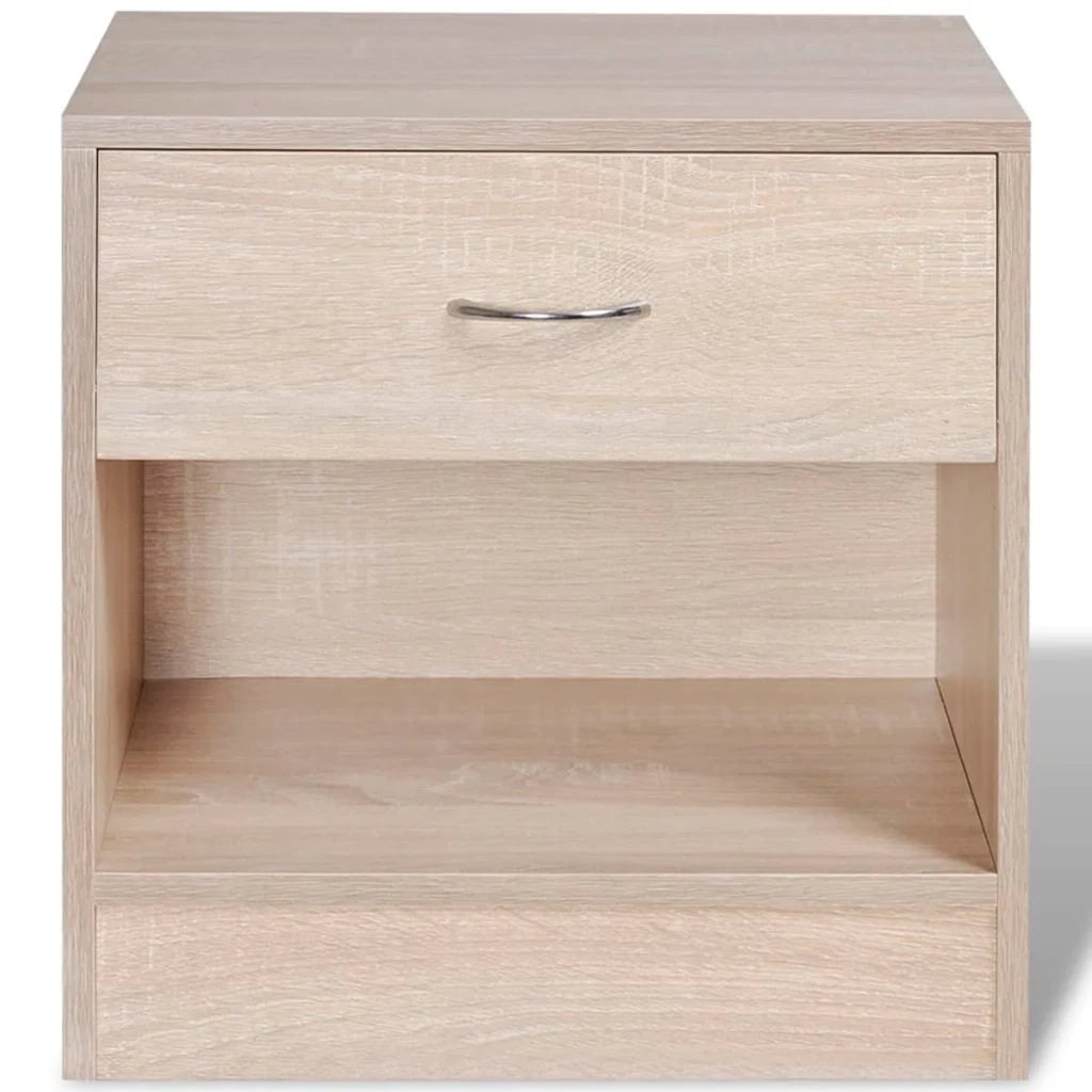 Comodino comodino cassettiera mobili per camera da letto 2 pezzi con cassetto colore rovere 1402135