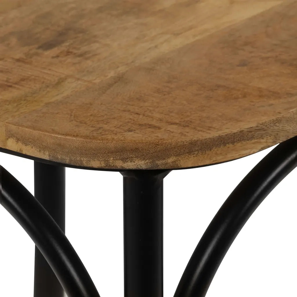 Sedie a Croce 4 pz Nere in Legno Massello di Mango 278773