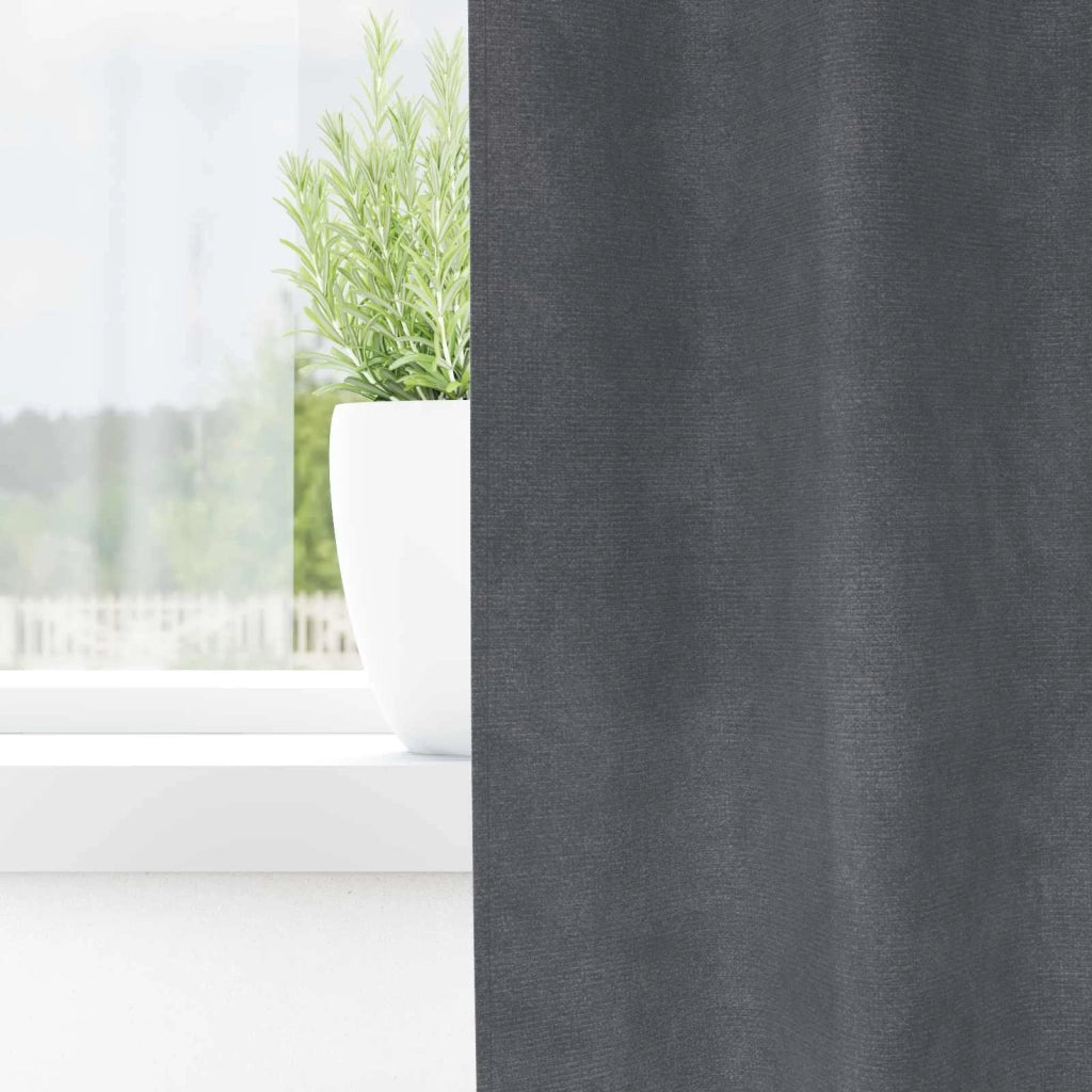 Tende oscuranti 2 pz Grigio Chiaro 140 x 260 cm Velluto 4107287