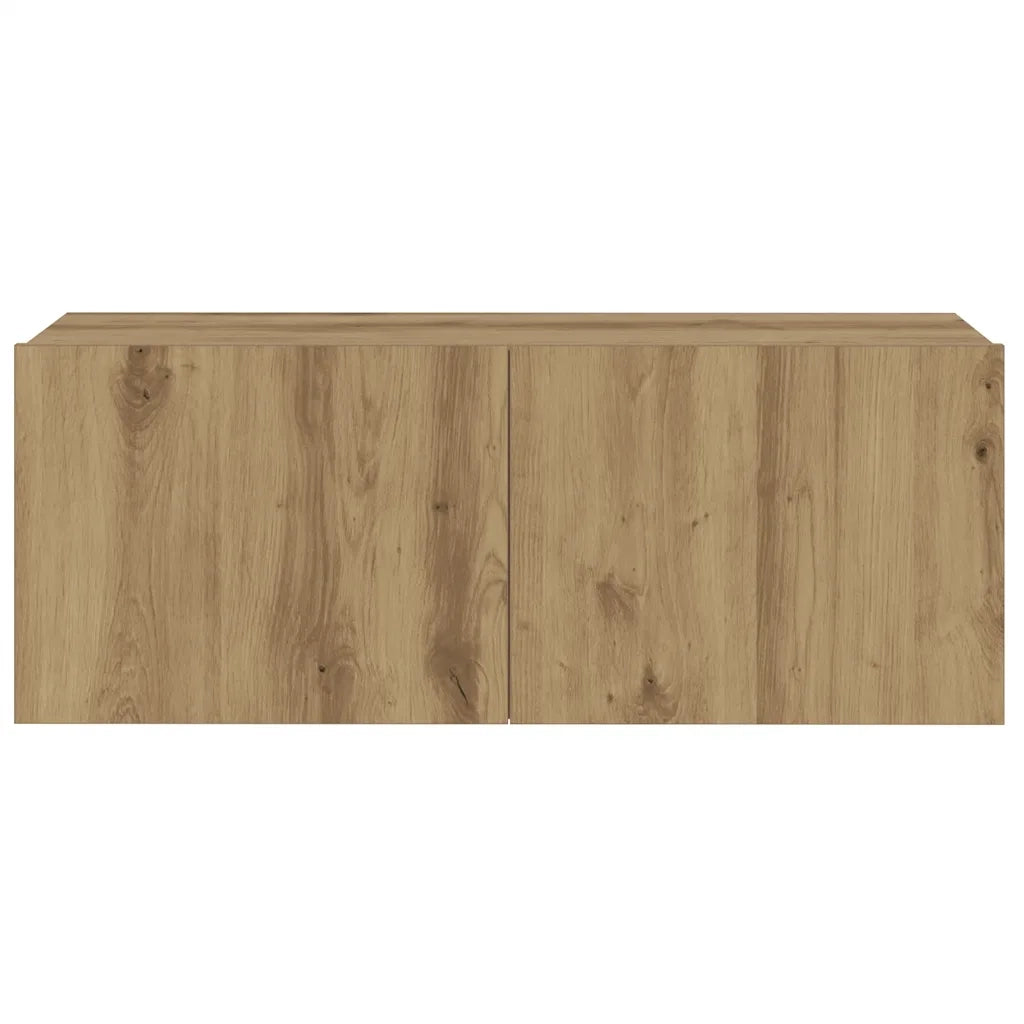 Mobili TV a Parete 3 pz Rovere Artigianale in Legno Multistrato 3328964