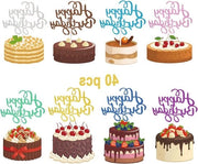 Decorazione per Torta di Compleanno - 40 Pezzi per Festa di Bambino.
