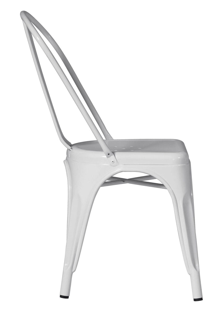 Sedia da Giardino 43x53x86 cm in Lamiera Avorio