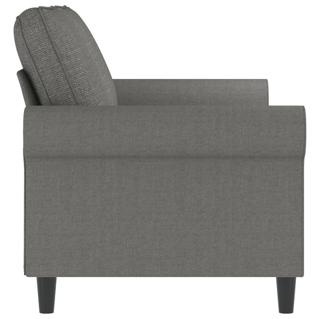 Divano a 2 Posti Grigio Scuro 140 cm in Tessuto cod mxl 47791