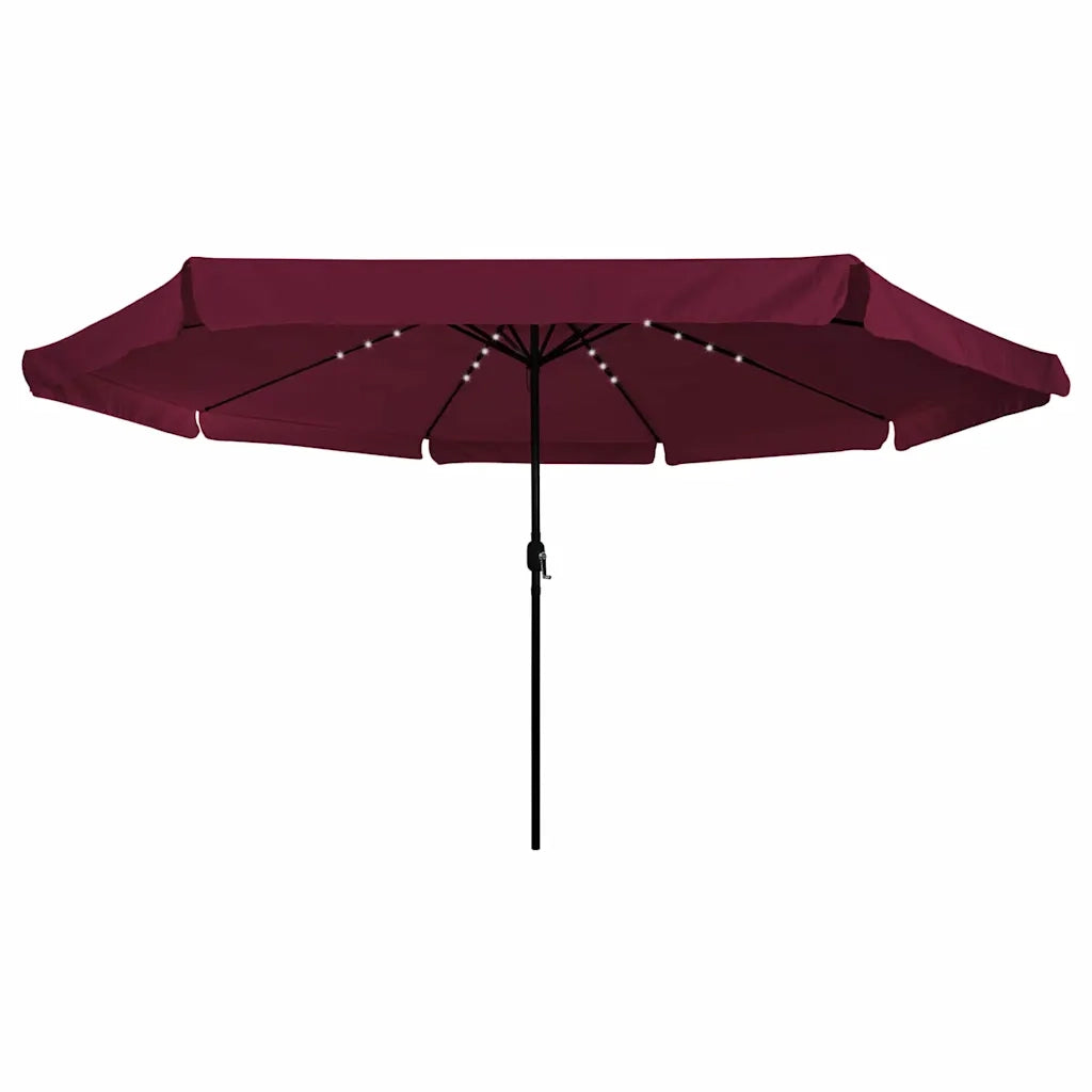 Ombrello da giardino Rosso Bordeaux 395 x 395 x 245 cm 42003648