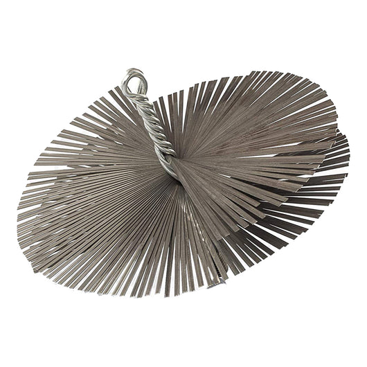 SCOVOLO TONDO ACCIAIO ATTACCO FILETTATO 12MA 350mm PULIZIA STUFA TUBI CAMINO