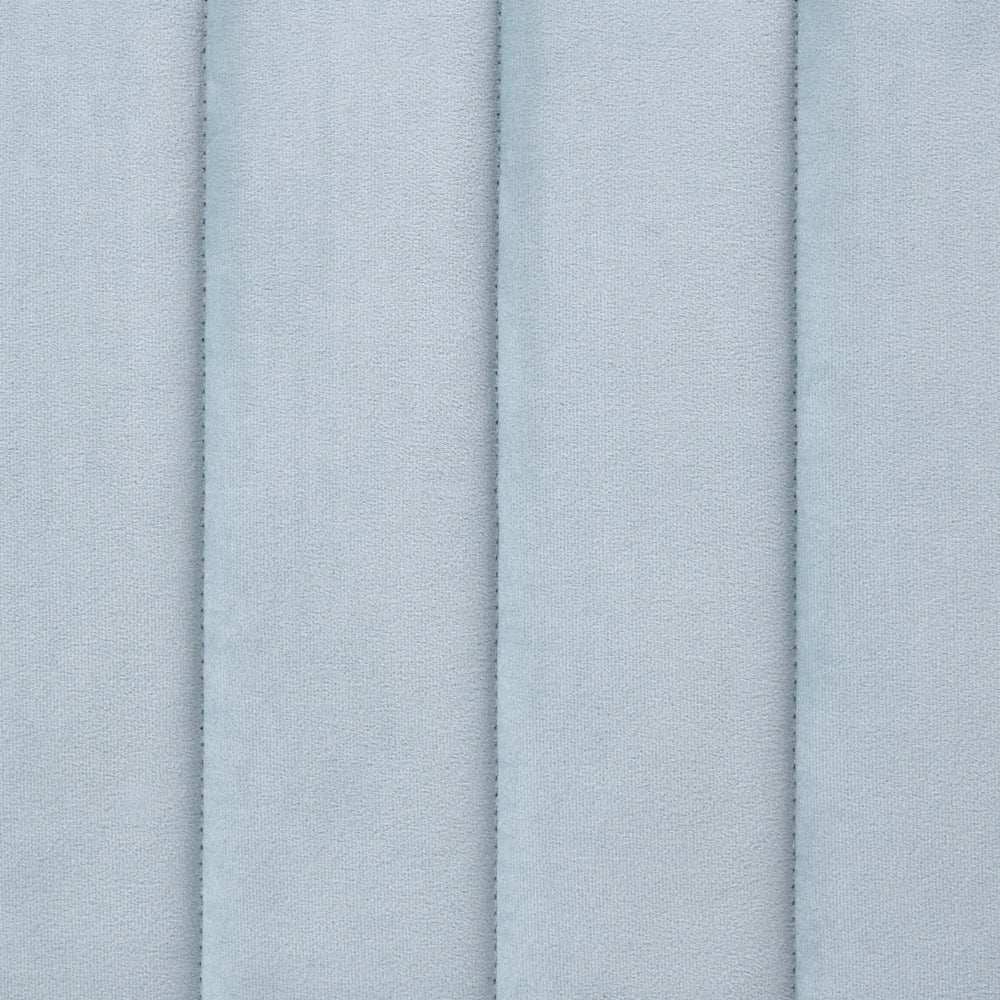 Letto con rete in velluto azzurro 180 x 200 cm testata imbottita gambe moderne in metallo