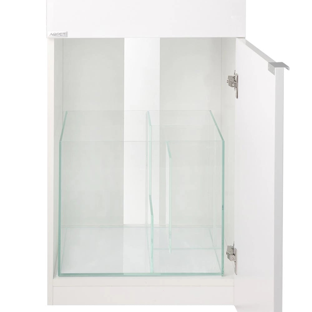 Aqpet Reef Kubic 50 marine cm50x50x50h - vasca in vetro extrachiaro con supporto e sump Colore: Nero