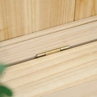 Panca Contenitore da Esterno in Legno di Abete Naturale con Schienale per Giardino e Terrazza, 115x45x75cm