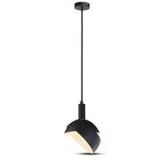 Porta della lampada a sospensione in plastica E14 con tonalitÃ  in alluminio scivolo nero