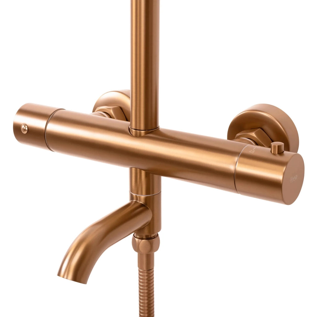 Set Doccia Con Termostato Rea Lungo Copper Brush