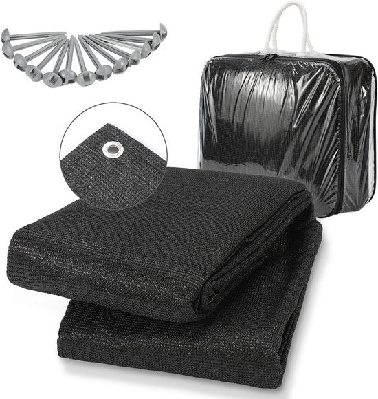 Tenda per Tappeto – Per ombrello, caravan e camper, confortevole & facile da mantenere 250x600CM Nero