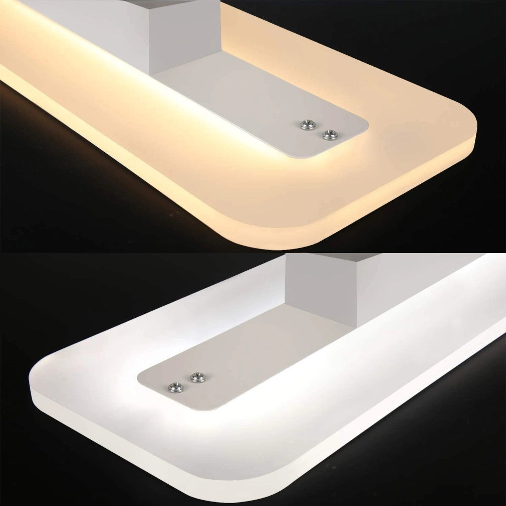 ZMH Lampada da soffitto plafoniera LED telecomando bianca per camera letto ufficio appartamento cucina balcone