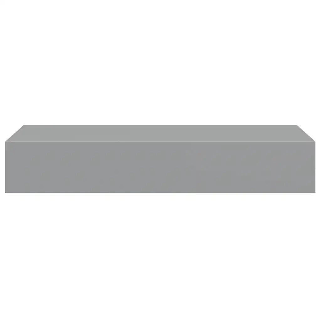 Scaffale con Cassetti da Parete | Mensola sospesa Grigio 60x23,5x10 cm in MDF
