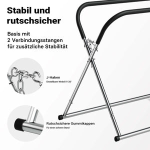 Cavalletto per parabrezza pieghevole regolabile in altezza max 75 kg supporto