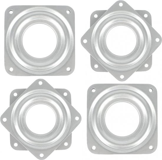Piattaforma di Rotazione a Sfera - Piattaforma di Rotazione - 4 Pack - Supporto di Rotazione - Piattaforma di Rotazione per Tavoli da Cucina/Supporti per Piatto/Supporti per Tavolo in Acciaio Inox - 72mm