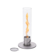 Lampada a Bioetanolo da Tavolo Ø9x40,5 cm in Acciaio Inossidabile Grigio
