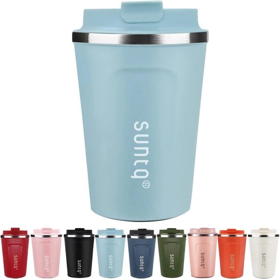 Tazza di Caffè in Acciaio Inossidabile - Biberon Termico Riciclabile per Viaggio - 380 ml - Ecologico e Isolante