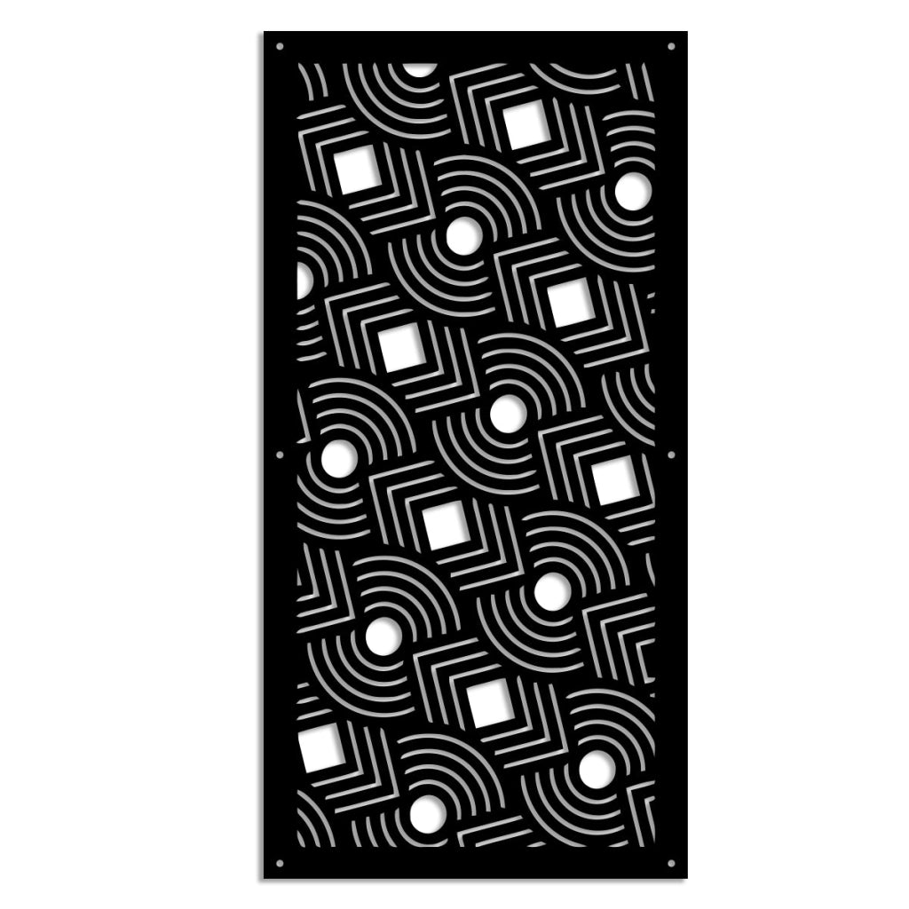 AIM - Pannello in PVC traforato - Parasole Colore: nero, Misura: 73x148 cm