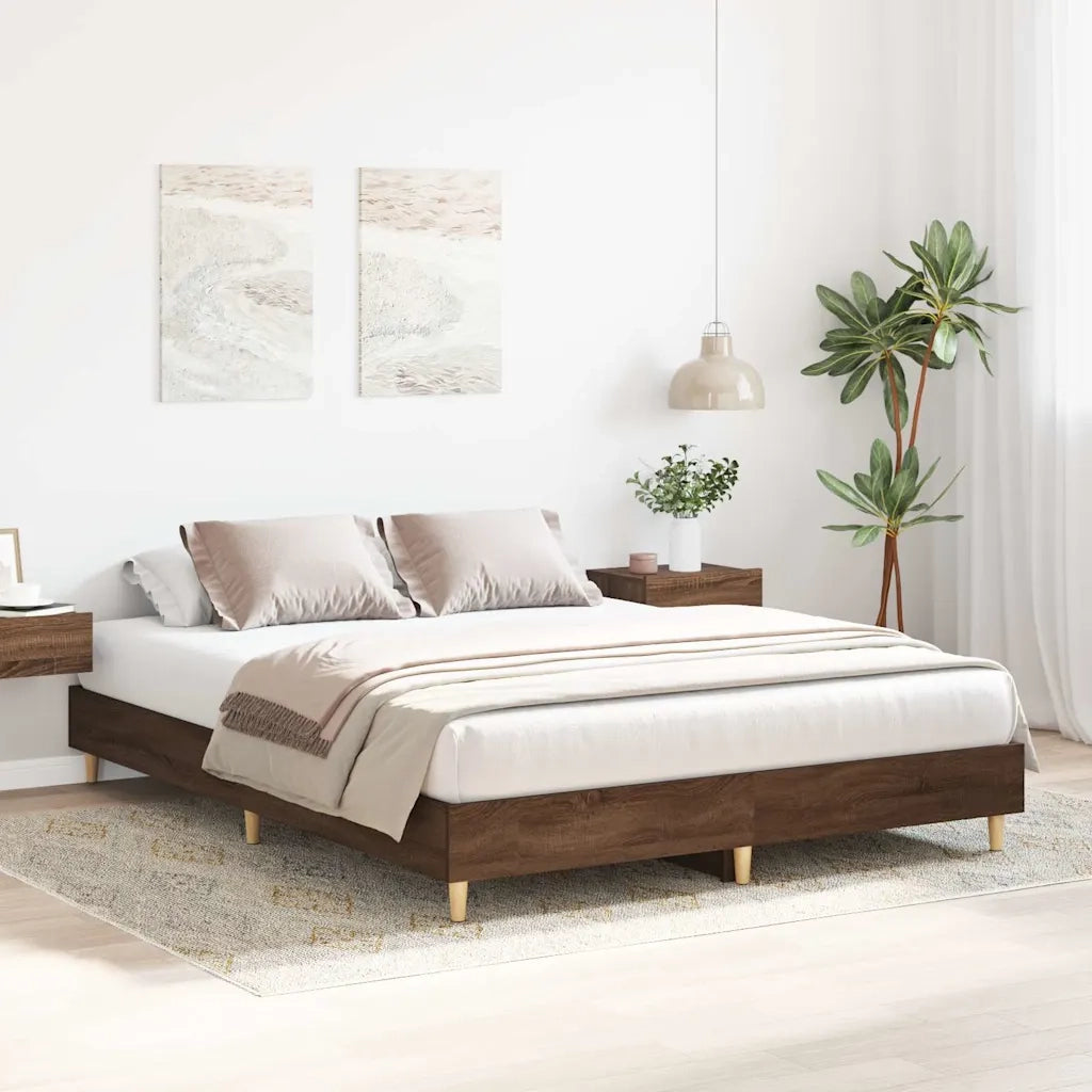 Giroletto senza Materasso Rovere Marrone 150x200 cm Truciolato