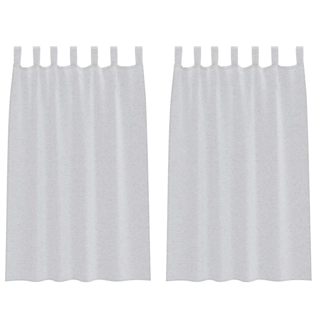 Tenda in Velo 2 pcs Grigio chiaro 175 x 140 cm Poliestere 4108048