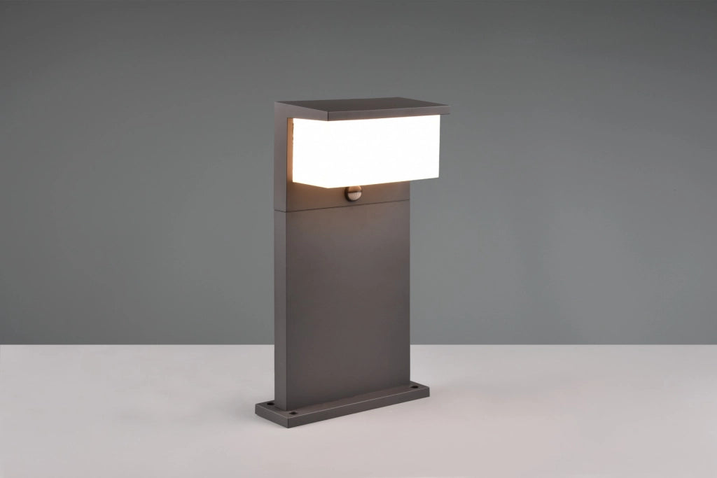 Paletto LED esterno Nestos con sensore antracite Trio