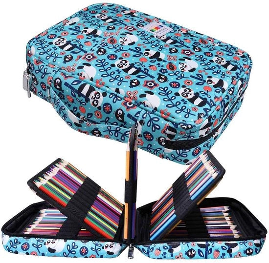 Etui per Matite con Grande Capacità - Impermeabile - Cassetta per Pennarelli - Etui con Cerniera - Sostenibile - 72 Fessure per 220 Matite