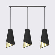 Lampada a sospensione MODA in acciaio nero e oro