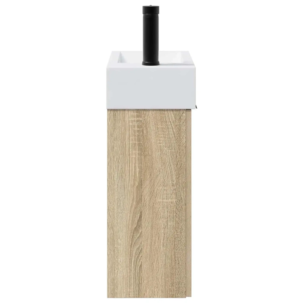 Mobile bagno con rubinetto Rovere Sonoma 45,5 x 22,5 x 84 cm