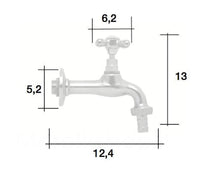 Rubinetto per Fontana da Giardino in Ottone Cromato con Attacco Rapido Morelli Garden