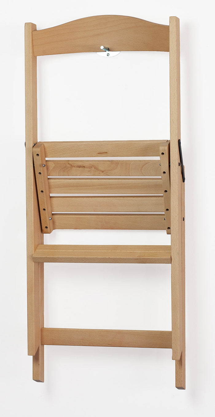 Sedia Scala Pieghevole 51x41xh75 cm in Legno Faggio Massello Grigio Scuro