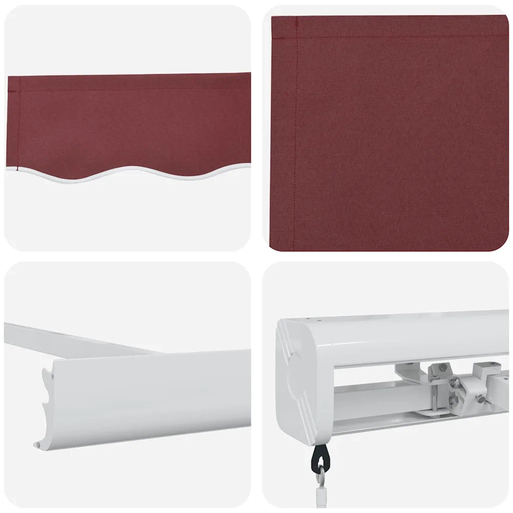 Tenda da Sole Retrattile Manuale Bordò 400x300 cm 3215315