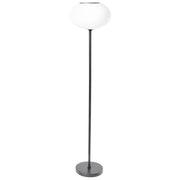 Lampada da terra solare per esterni nera e bianca in materiale sintetico con base in ferro, LED per giardino e patio a basso consumo energetico