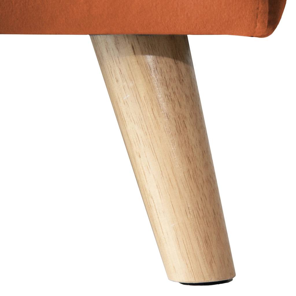 JAMESDivano letto angolare a 3 posti in velluto terracotta
