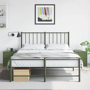 Comodini 2 pz-Set di 2 Tavolino da notte Verde Oliva 34,5x39x44 cm in Acciaio 961172