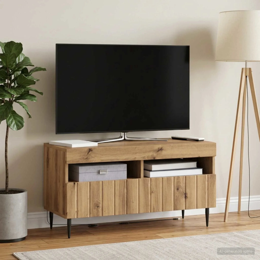 Mobile TV LED Rovere Artigianale Legno ingegnerizzato 896564