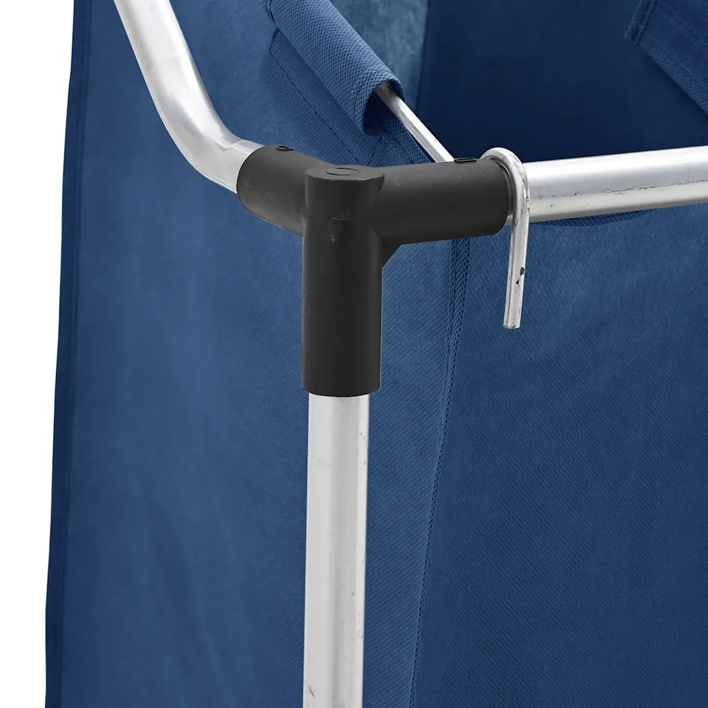 Portabiancheria con 3 Scomparti in Acciaio Blu cod mxl 46397