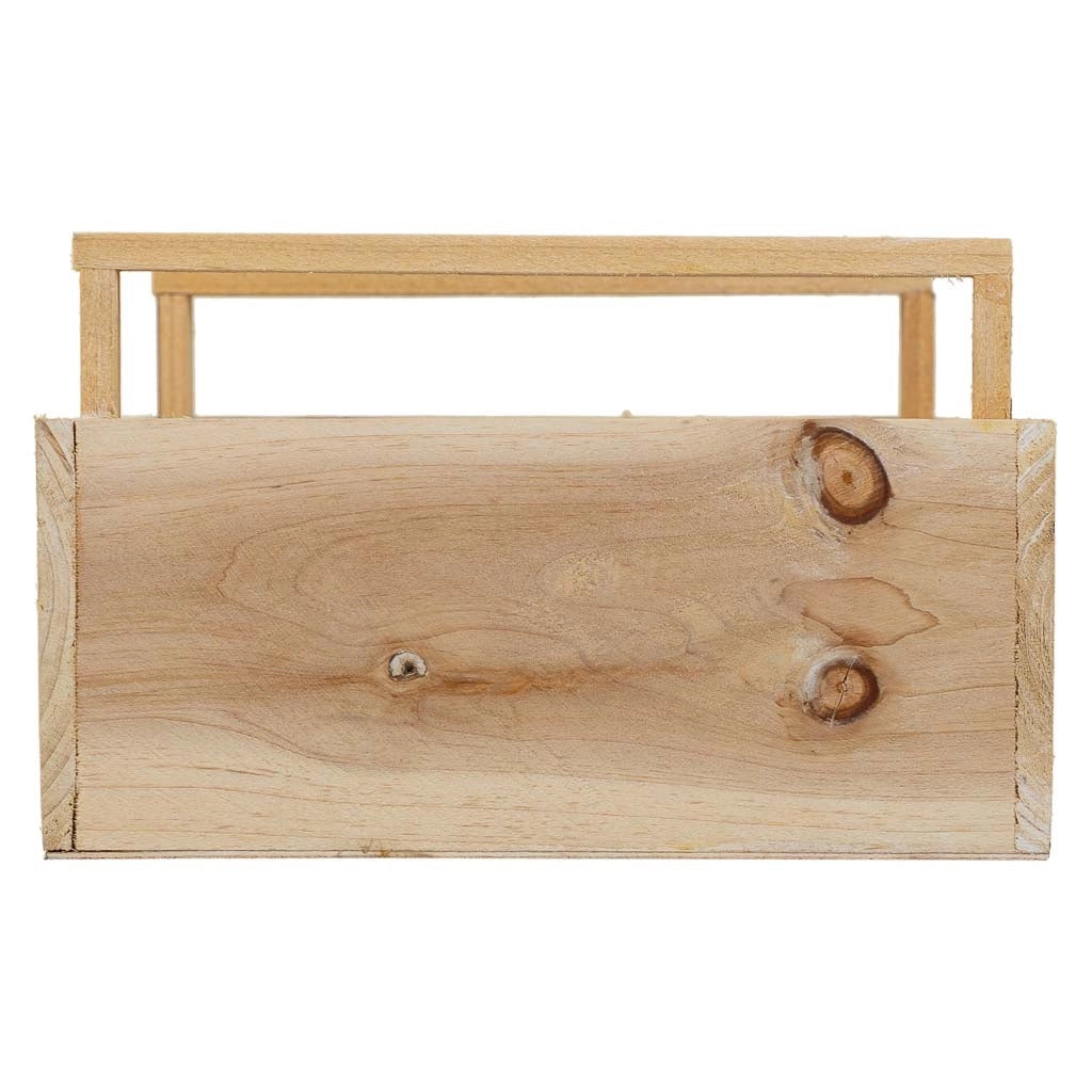 Cesto in legno marrone 33x21x9/13 h