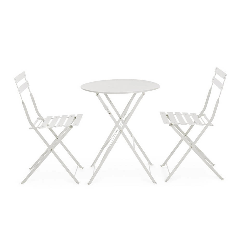 Set da 3 Posti Bistrot Pieghevole in Acciaio per Esterno - ORLIX