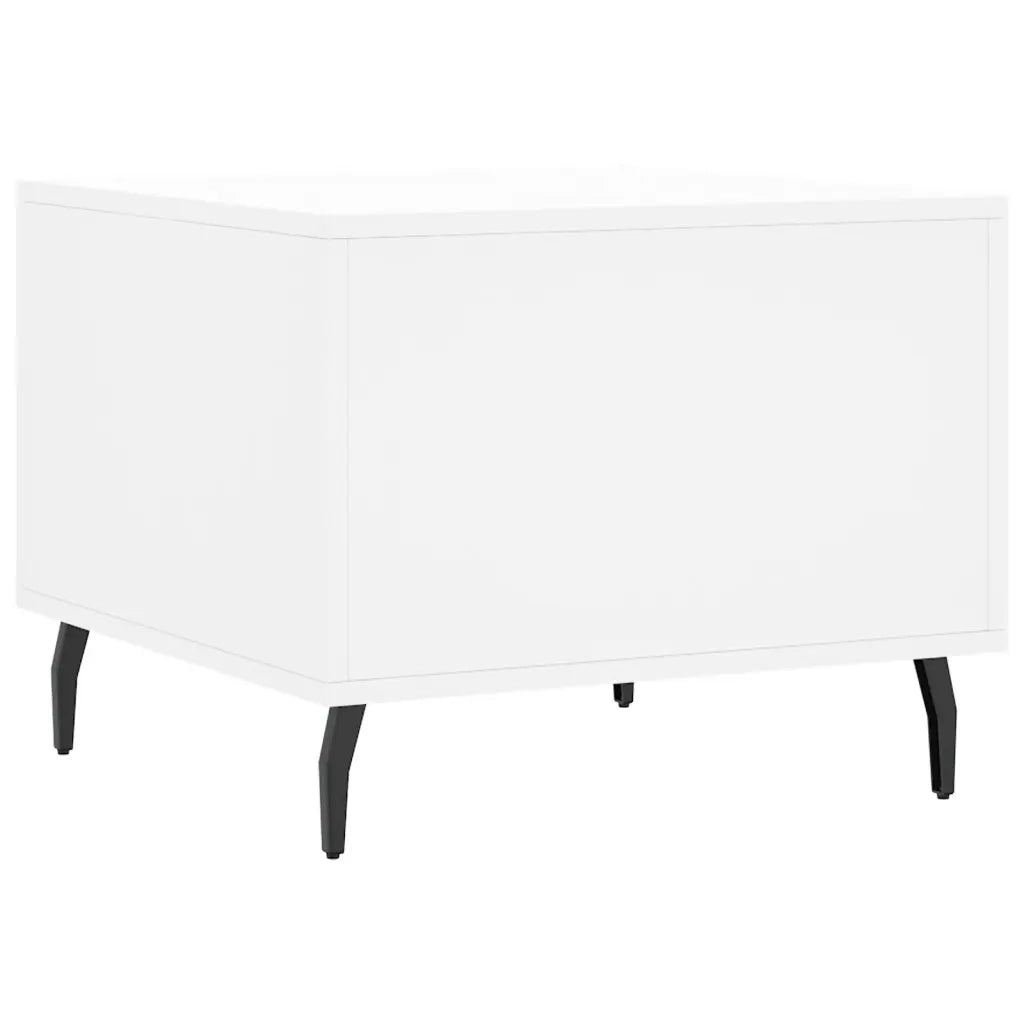 Tavolino da Salotto Bianco 50x50x40 cm in Legno Multistrato 829428