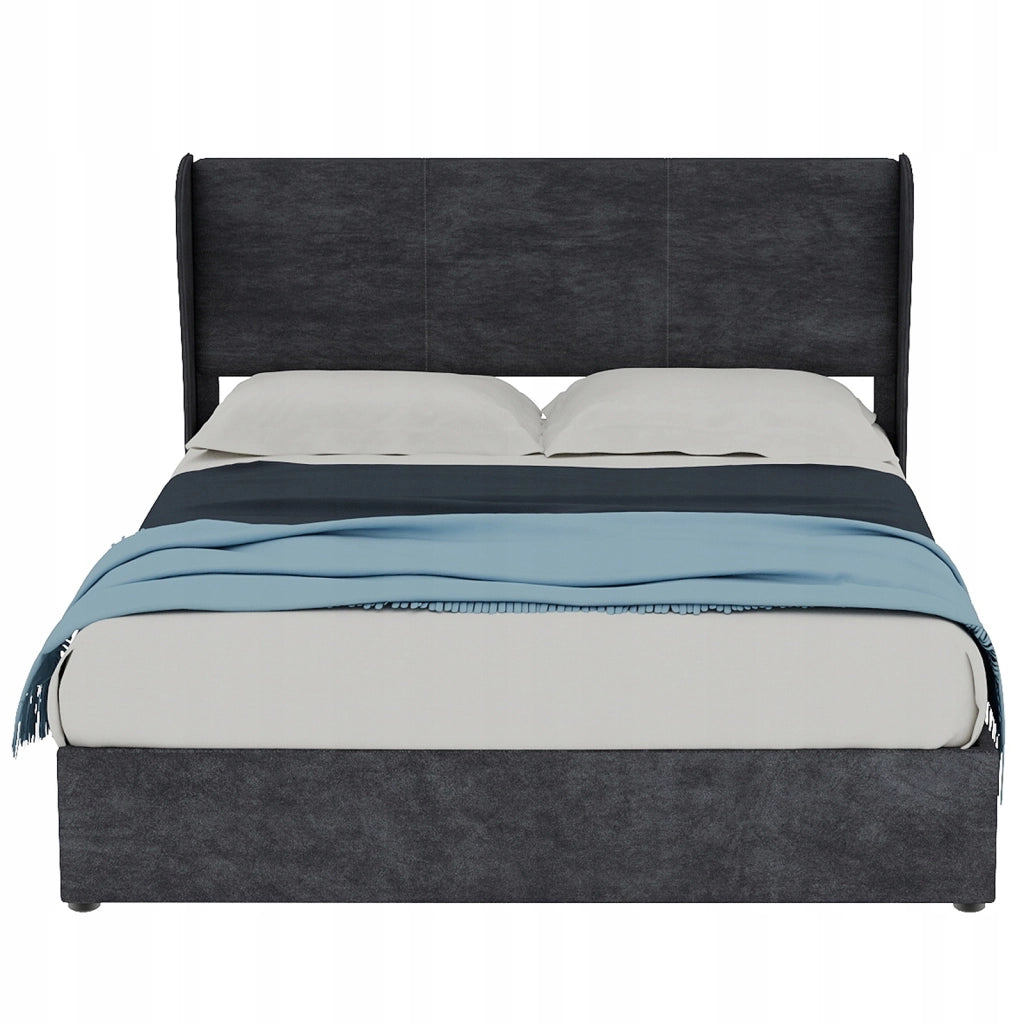 Letto imbottito con struttura sollevabile - Xylo - 140x200 - Grigio