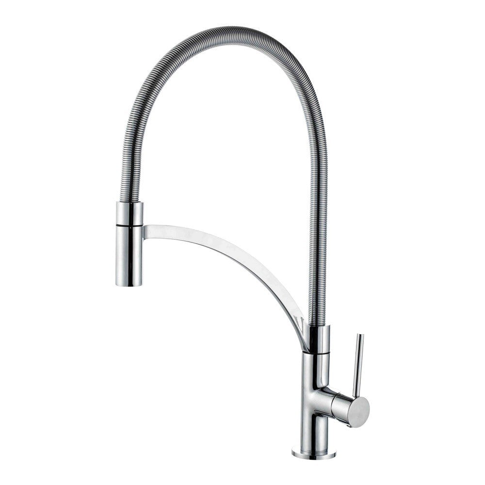 Miscelatore serie orlando per lavello cucina a bocca alta con doccetta estraibile monogetto