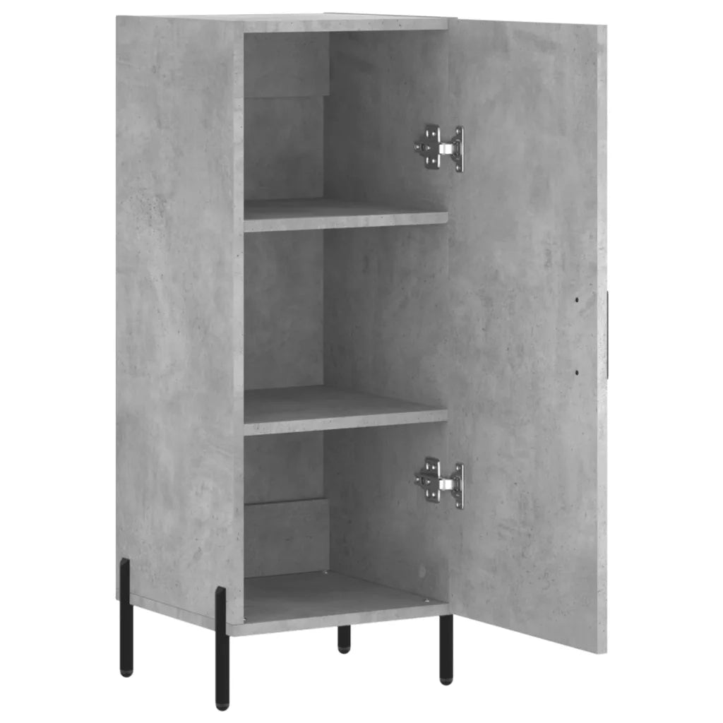 Credenza Grigio Cemento 34,5x34x90 cm in Legno Multistrato 828552