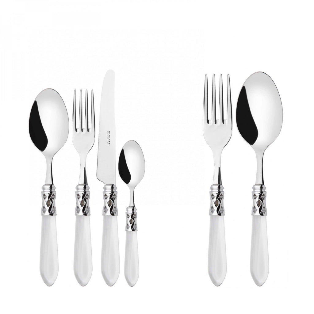ALADDIN Ghiera Cromata, Posate Set 50 pz, Scatola Legno Wengè,